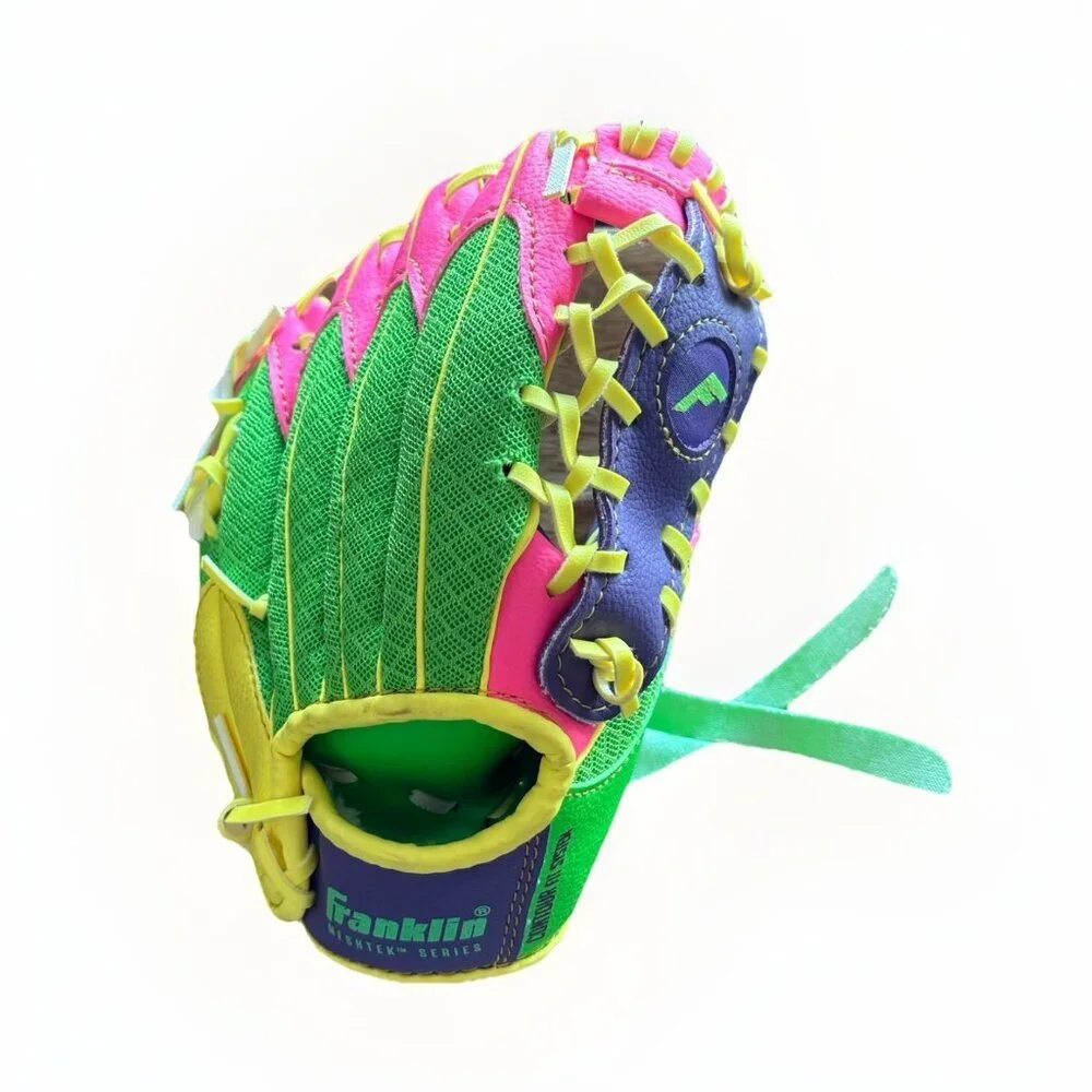 Franklin Girls baseball Glove Mesh Tek 9.5 22814 Multicolored RHT Youth Sports